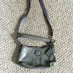 Coach purse - grey vinyl